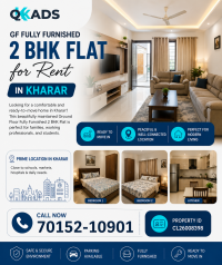 GF Fully Furnished 2 BHK Flat for Rent in Kharar