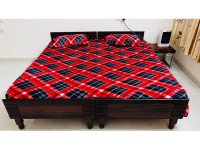 Bed with mattress