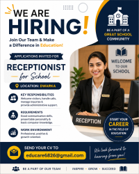 Receptionist for School