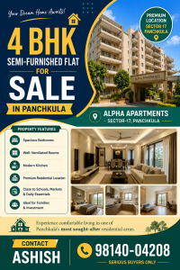 4 BHK Semi-Furnished Flat for Sale in Sector 17, Panchkula