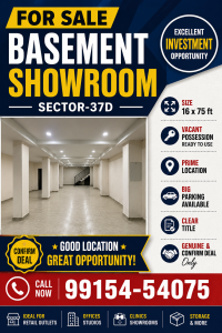 Basement Showroom for Sale – Sector 37D, Chandigarh
