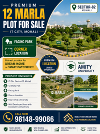 Premium 12 Marla Plot for Sale – IT City, Mohali